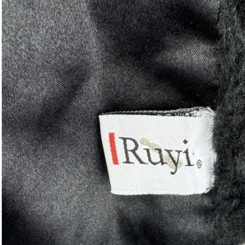 Ruyi Black Faux Fur Collar Scarf Stole Wrap Neck Warmer Winter Accessory 66-44 - Picture 4 of 11